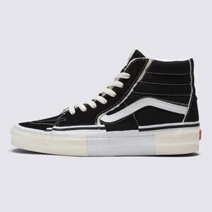 Vans Men's SK8-Hi Reconstruct Sneakers, Black/True White, 9.5 Medium US